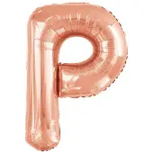 Amscan Folieballon Letter P 100 X 80 Cm Roségoud