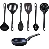 Fackelmann Set keramische antiaanbakpan 16 cm en 6 Brandao keukengerei