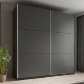 Meubella - Kledingkast Azrael - Grijs - 200 cm