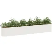 vidaXL Verhoogde Tuinbak Wit 280 x 40 x 40 cm