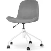 Nolon Bureaustoel Moud | fluweel grijs 51x82x40 cm bureaustoelen | NADUVI