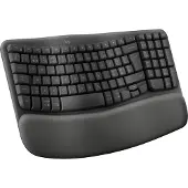 Logitech Wave Keys toetsenbord met comfortabele polssteun, draadloos, Bluetooth LE, QWERTY-indeling, grafietkleur (PAN)