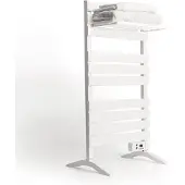 Create - Elektrische handdoekhouder 500W - Wit - Met poten - Met legbord 3 spijlen - WARM TOWEL