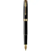 Parker Sonnet vulpen | Zwarte lak met goud detail | Fijne penpunt | Geschenkdoos