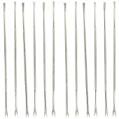 Fackelmann Set van 12 schaaldiervorkjes van roestvrij staal 18,5 cm