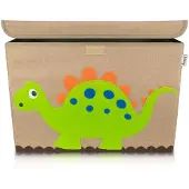 Lifeney Opbergdoos van stof voor kinderen groot model Dino "Stegosaurus" met deksel