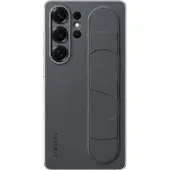 Samsung S25 Ultra Standing Grip Back Cover Zwart