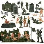 Ikonka Speelgoed Soldaten Set – Militaire Basis, 114 stuks