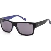 HUGO Heren 58mm Matte Zwarte Blauwe Zonnebril HG0176-S-0VK-IR