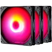 Phanteks M25 - Ventilatorhuis - 3-pack - 140 mm - 104.62 cfm - 500 - 1800 rpm - 36.57 dBA - RGB - 4-pins - zwart