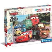 Clementoni - Puzzel - 24 Maxi Stukjes - Disney Cars On The Road - Kinderpuzzel - Vanaf 3 Jaar