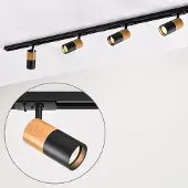 LumenXL 1-fase railsysteem 1,5 meter mahonie houtlook - Linn