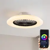 LumenXL Slimme plafondventilator warm wit met Wifi en RGB functie - Mira