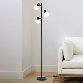 LumenXL Vloerlamp Pieta met melkwit glas - draaibaar