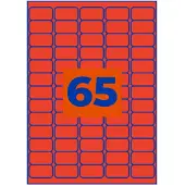 Avery Zweckform Etiket Avery L4790-20 38.1x21.2mm rood 1300 stuks
