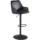 Wohnling Barkruk kunstleer zwart 106 cm hoog - WL7.009