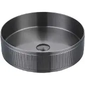 Luca Opzetwastafel rond 38x38x11 cm gun metal pvd