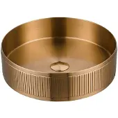 Luca Opzetwastafel rond 38x38x11 cm geborsteld koper pvd