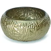 Luca Fontein opzetwastafel vetro rond 24x24x12 glas excl. Wastafelhouder coffee