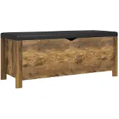 vidaXL Opbergbox met kussen 105x40x45 cm bewerkt hout gerookt eiken