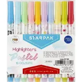 Starpak Pastel markeerstiftset - 10 levendige kleuren
