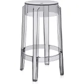 Kartell Charles Ghost Kruk - Set van 2 H 65 cm | Smoke Grey