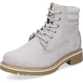 Tamaris dames leren veterboot grijs