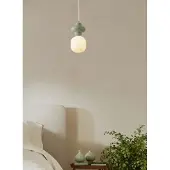 Nova Luce Hanglamp Clio S lichtgroen keramiek