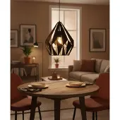 Eglo Hanglamp Carlton 1 Zwart E27 Ø31cm 60w