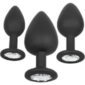 Cal Exotics - Silicone Gem Anal Kit - Anal Toys Buttplugs Zwart