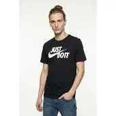 Nike Shirt 'Swoosh' zwart / wit