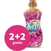Dreft 2+2 Gratis: Vloeibare Geurbooster Pink Eternal Garden 36 Wasbeurten 720 Ml