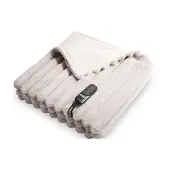Duux Yentl Overblanket Stripped Rabbit Faux Fur (200 x 200) Grijs