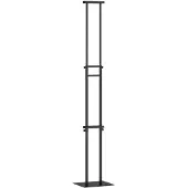 vidaXL Beursdisplays Zwart 30 x 23,5 x 210 cm Staal