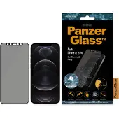 PanzerGlass Screenprotector geschikt voor Apple iPhone 12 Glazen | Edge to Edge Screenprotector Privacy - Case Friendly - Zwart