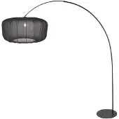 Anne Light & Home Booglamp - vloerlamp Curve, zwart, Woon-/ Eetkamer, metaal, Modern, booglamp