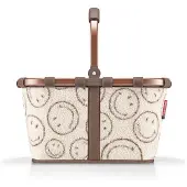 Reisenthel Carrybag Boodschappenmand - 22L - Smiley Teddy Chocolate Beige