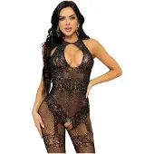 Leg avenue - NAADLOZE NET BODYSTOCKING ONE SIZE - ZWART