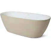 Luca Vrijstaand bad hybride baden 170x75x55 cm 250l desert beige