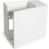 Luca Fonteinmeubel 38x22x32 cm zonder kraangat links softclose van mineral stone glans wit