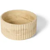 Luca Fontein opzetwastafel stone 25x25x12 cm natuursteen travertin