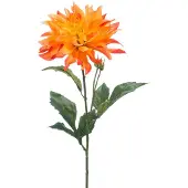 Emerald - Kunstbloem Dahlia oranje 60cm - Kunstplant voor binnen