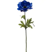 Emerald - Kunstbloem Anemoon 45cm donkerblauw - Kunstplant voor binnen
