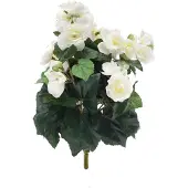 Emerald - Kunstplant Begonia 29cm wit - Kunstplant voor binnen