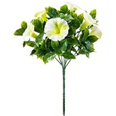 Emerald - Kunstplant Petunia UV 27cm wit - Kunstplant voor binnen