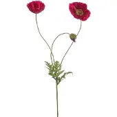 Emerald - Kunstbloem Klaproos fuchsia 75cm - Kunstplant voor binnen