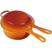 Le Creuset Signature 2 in 1 Koeken- Steelpan Oranjerood Ø 22cm 2,3ltr