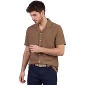 Born with Appetite Poloshirt khaki doorknoop structuur