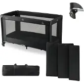 Deryan Believer Campingbedje - 120x60cm - Zwart