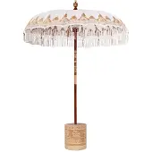 vidaXL Balinese parasol met basis Crèmekleurig Ø 180-190 cm